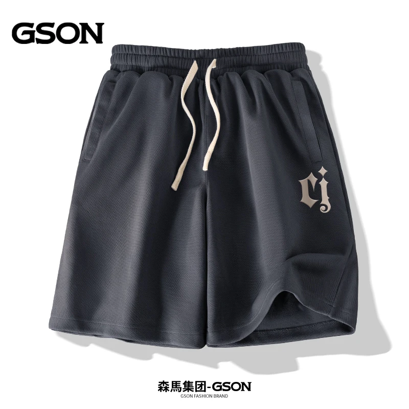 森馬集团旗下GSON男生休闲百搭短裤夏季直简五分裤潮流重磅裤子男