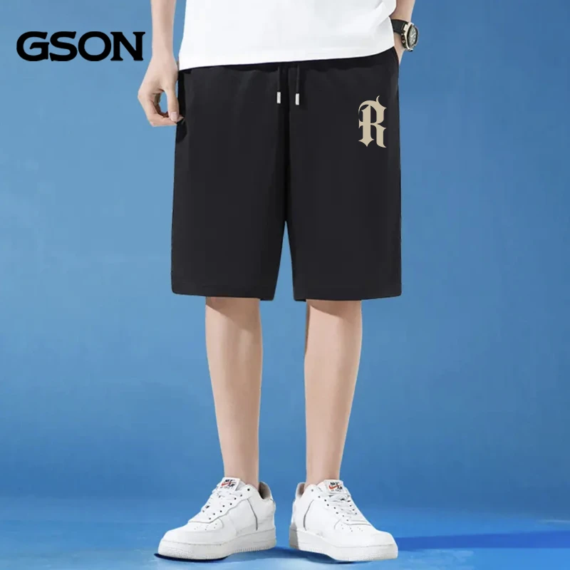 GSON短裤男夏季爆款冰丝网眼速干中裤男生健身运动大码薄