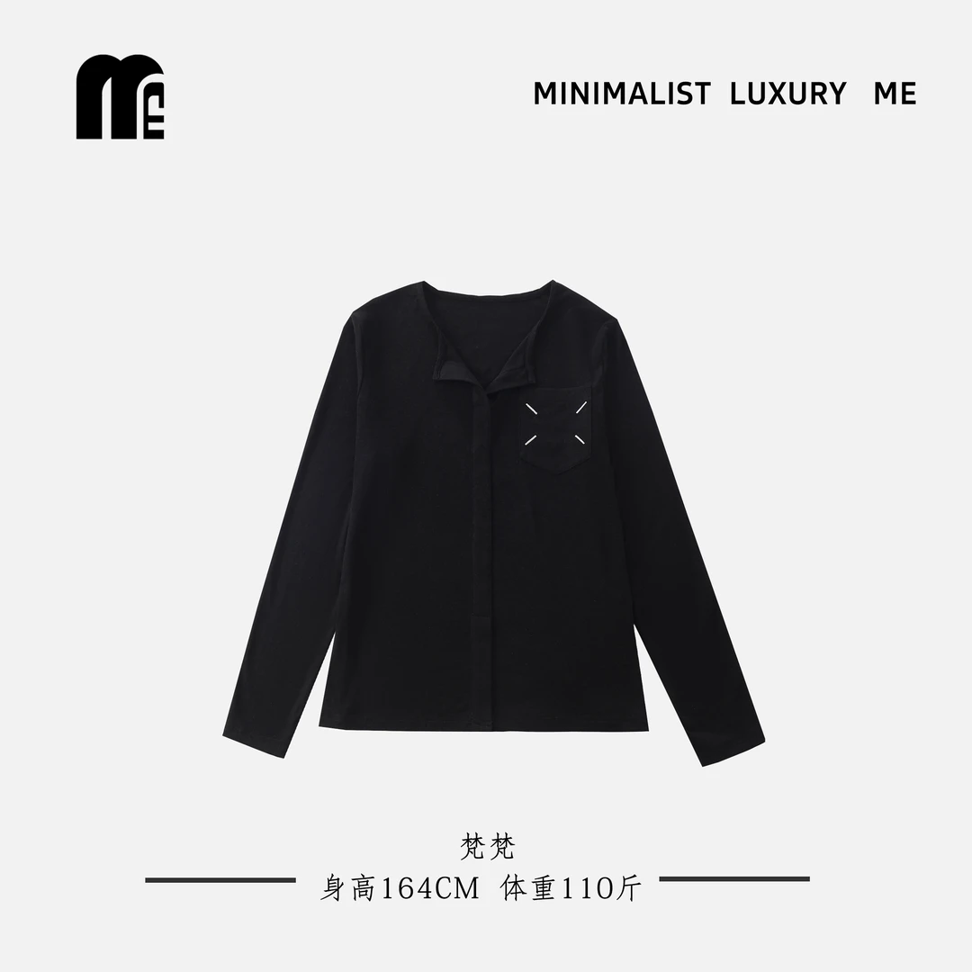 ME【粉丝马吉假日-定制】天丝+绵羊毛！小翻领打底上衣女款Q6501（2）