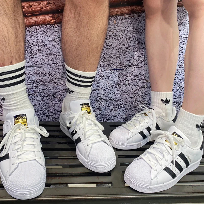 Adidas/三叶草 金标贝壳头板鞋 男女休闲小白鞋FU7712 EG4958