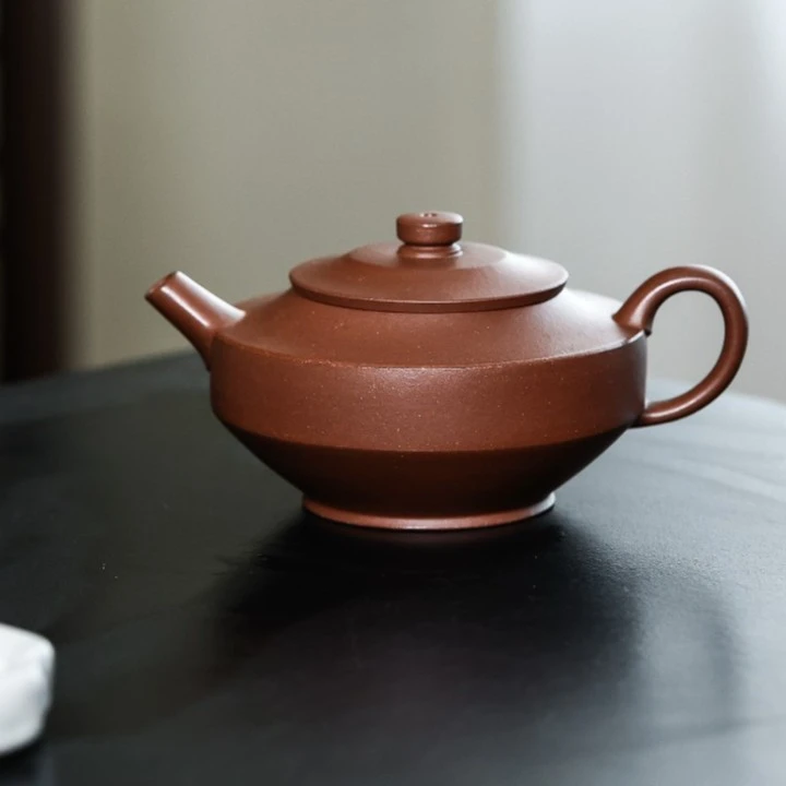 【上正精品】周盘壶本山原矿底槽青半手180毫升茶壶手制宜兴紫砂