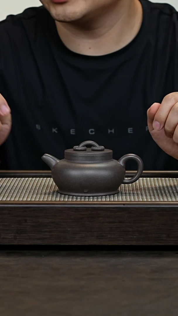 【闪购商品】紫砂茶壶大蕴双圈紫砂壶青灰