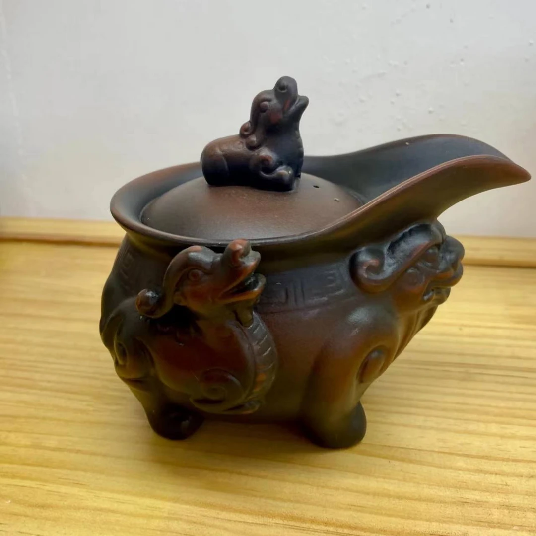 YK2921-ZT紫陶貔貅壶