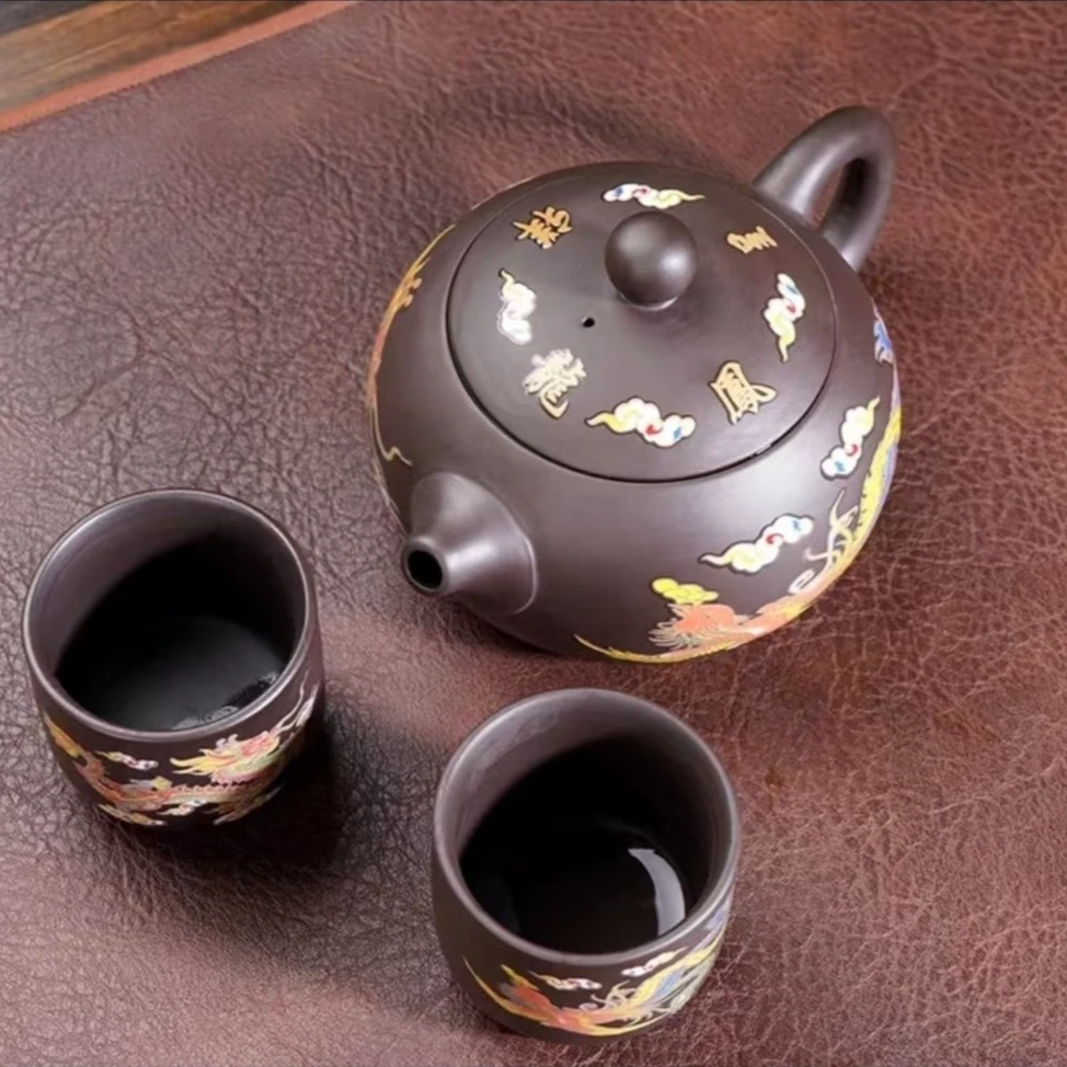 变色龙凤壶家用泡茶壶 一壶二杯（不带礼盒)