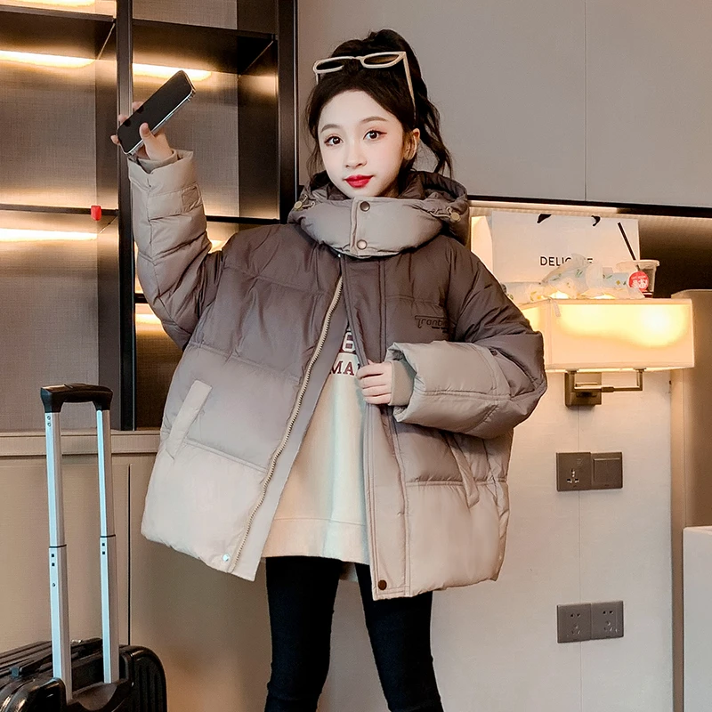 女童羽绒服6-12岁15岁冬季2023新款洋气时尚中大童冬装儿童外套潮