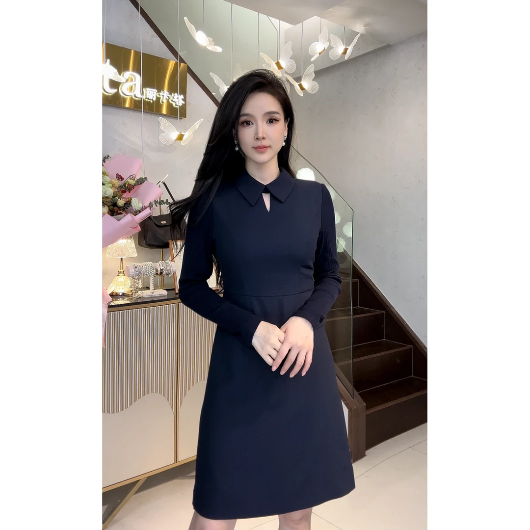 YUANBAO【星御-StarM】醋酸斗篷可拆卸一衣两穿法式优雅女连衣裙 秋