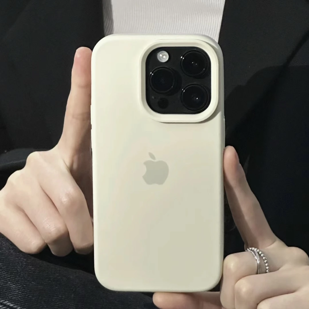 古董白适用iPhone14promax手机壳苹果15Pro液态硅胶13/12保护套11