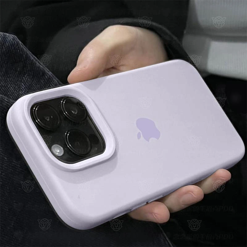 紫丁香手机壳适用iPhone16promax液态硅胶15pro保护套14/13防摔12