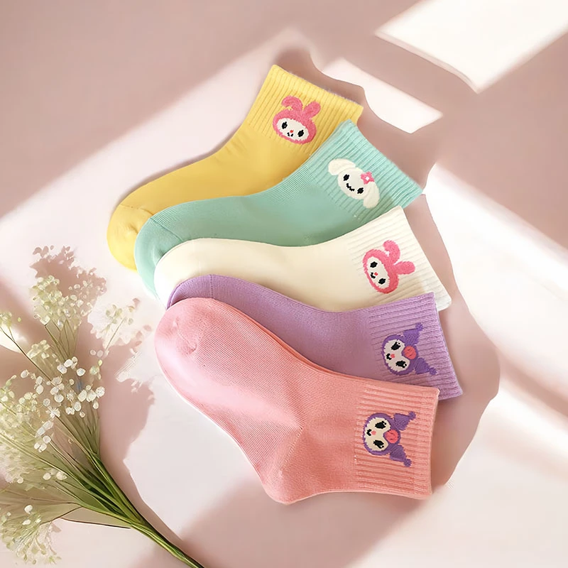 儿童袜子女童卡通可爱超萌公主宝宝女孩短筒棉袜韩版秋季中筒袜
