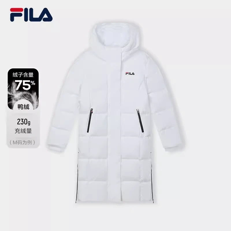 Fila斐乐官方长款羽绒服冬季时尚休闲外套F51W449924A