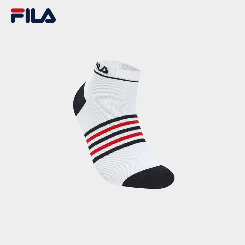 FILA 斐乐官方男袜低腰袜2024夏新款时尚休闲运动袜条纹装饰短袜