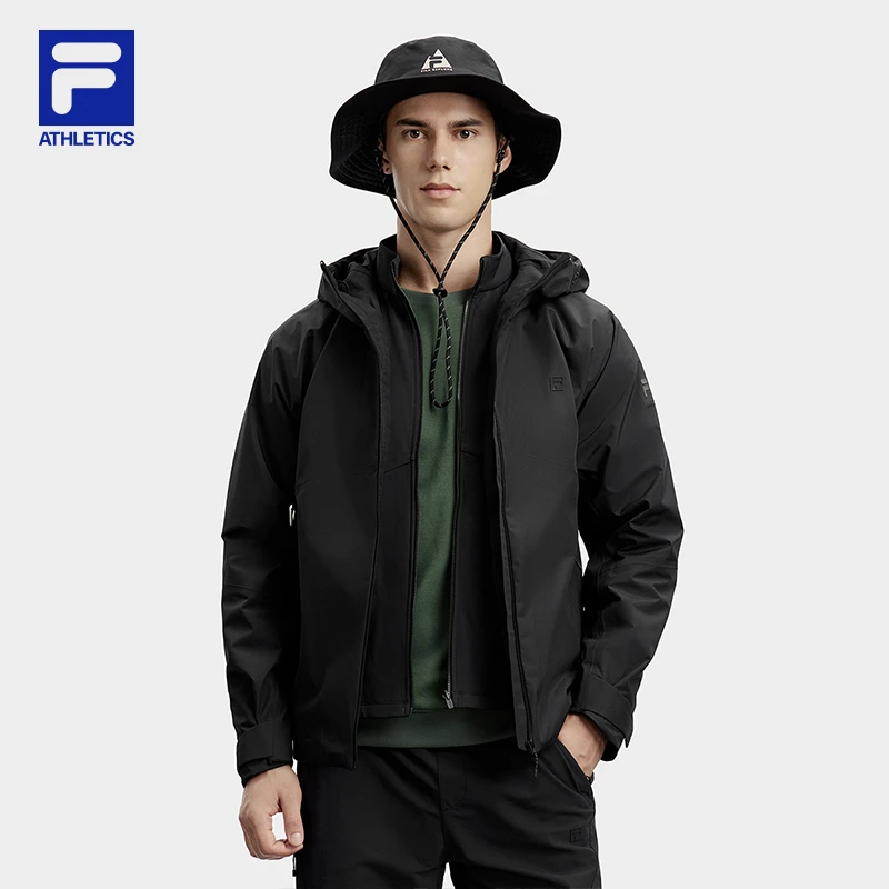 【黄景瑜同款】FILA斐乐山锋茧专业户外防护夹克三合一外套两件套男