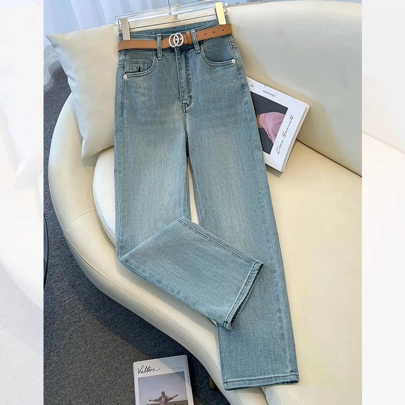 小个子窄版牛仔裤女款爆款2025新款正品女春夏九分显瘦显高烟管裤