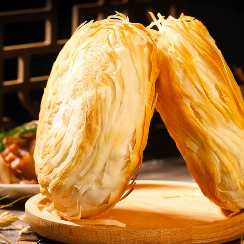 老潼关千层饼肉夹馍饼胚冷冻速食早餐半成品酥烧饼家商用100克