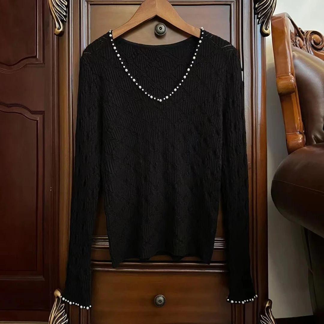 【晨老板】C【知心珍珠】时尚针织衫69231015