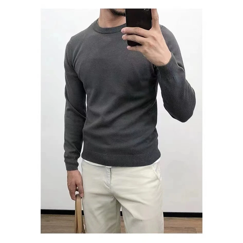 GG001 G哥哥圆领提花毛衣新款针织衫