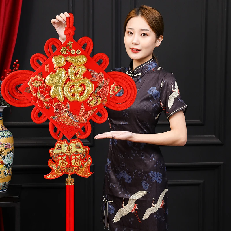 中国结新款福字立体挂件客厅新年高档墙壁进门玄关装饰入户门乔迁