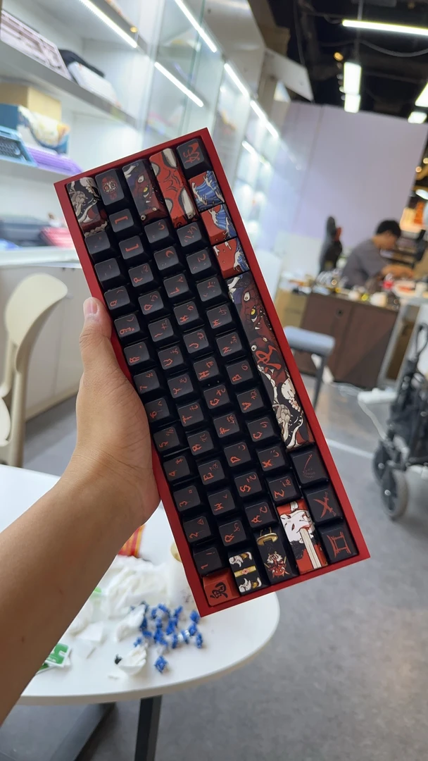 【键帽】百鬼键帽黑红配色键帽小全套PBT五面热升华个性键帽动漫