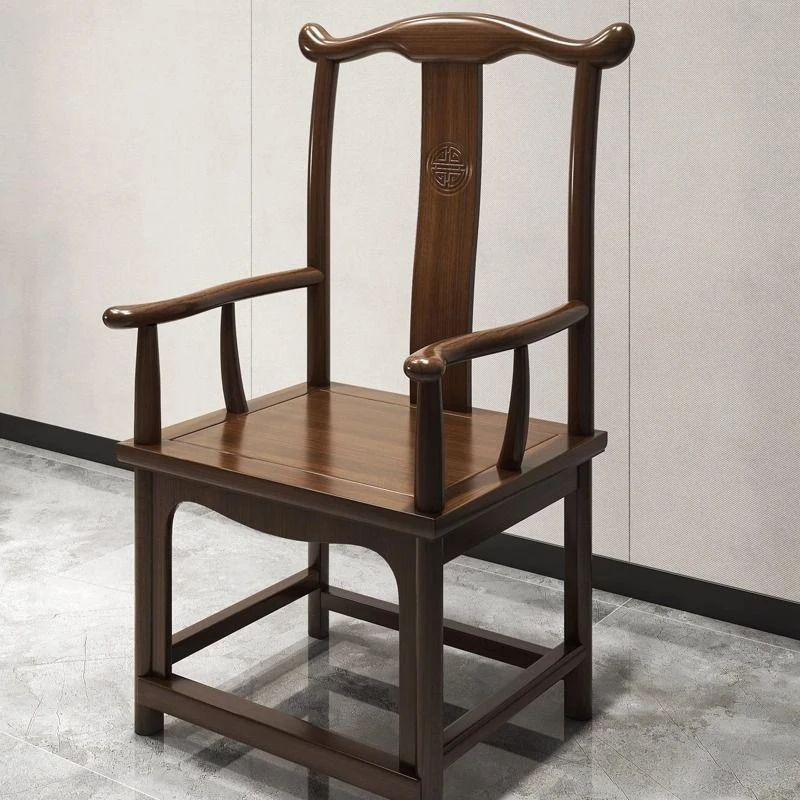 中式圈椅实木围椅太师椅子三件套茶桌椅榆木主人椅官椅月牙椅整装