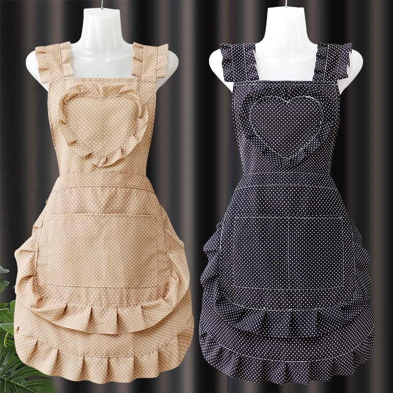 围裙家用厨房纯棉女士做饭公主风餐饮专用2025网厨房专用纯棉围裙