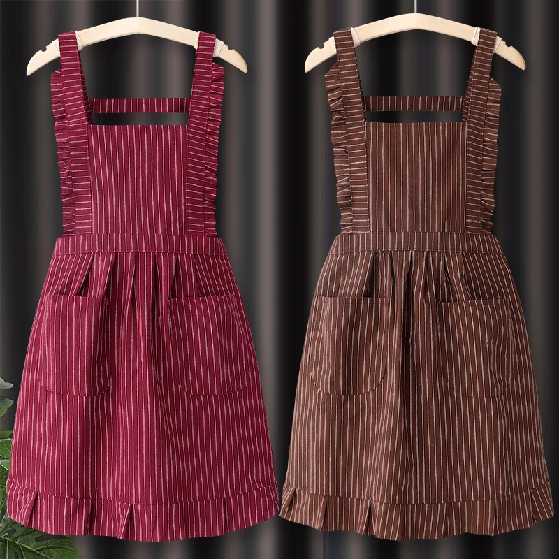 围裙纯棉柔软厨房家用做饭2025新款可爱网红餐饮小熊家用防水厨房