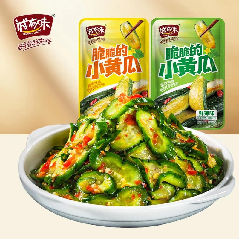 诚有味脆嫩脆爽小黄瓜湖南特产下饭不腻手工开胃美味小零食葱0g