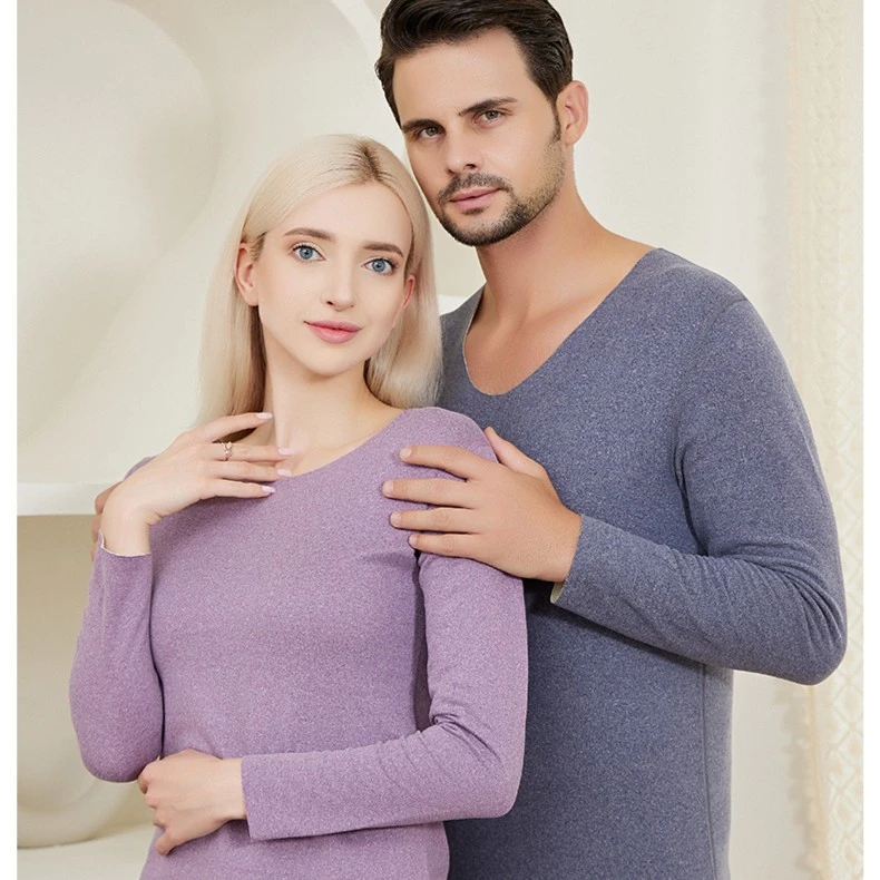 【一】断码处理无痕圆领德绒保暖内衣套装修身双面加绒秋冬季保暖