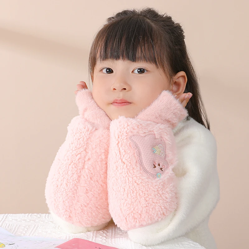 【锦栖】儿童袖套女童秋冬防脏二合一可爱护袖套袖手套一体