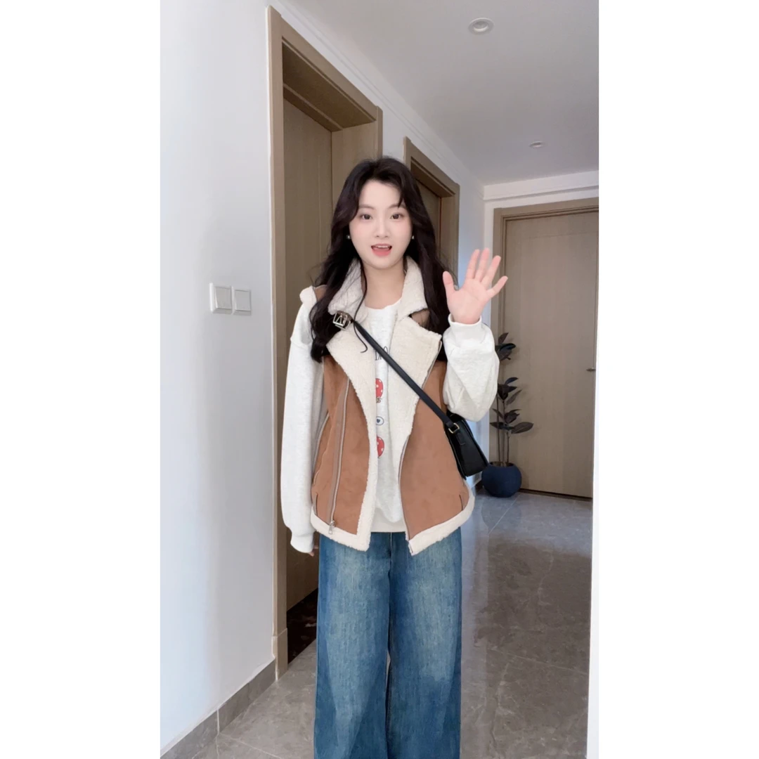 莉莉【马尔岛假日】冬季韩版气质小个子设计款显瘦百搭厚款马甲