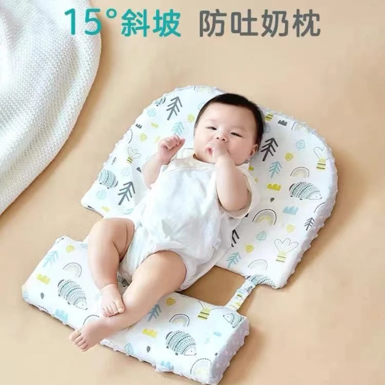 婴儿防吐奶斜坡枕喂奶神器新生儿防溢奶呛奶枕头