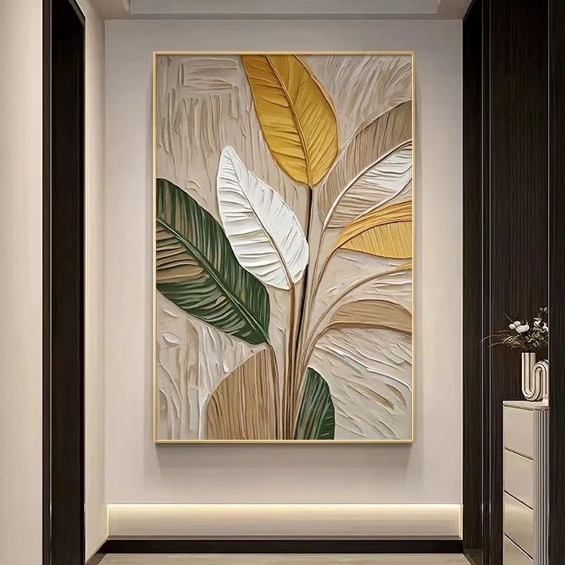 金色家大业大入户玄关沙发背景挂画客厅砂岩轻奢装饰画客厅高级感