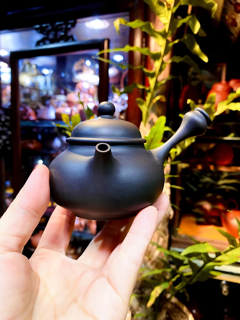 苏木丰原矿朱泥还原烧草木灰柴烧窑变芙蓉侧把壶100/110/120cc