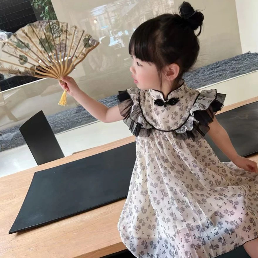 AA56~飞袖碎花连衣裙88108