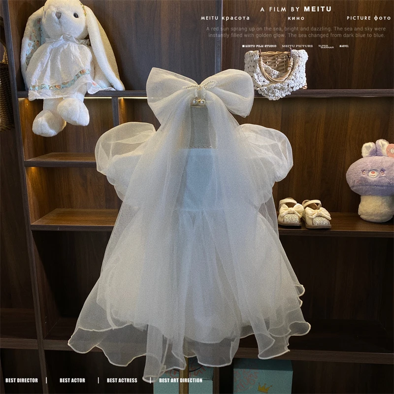 夏款~蝴蝶结纱纱连衣裙77089