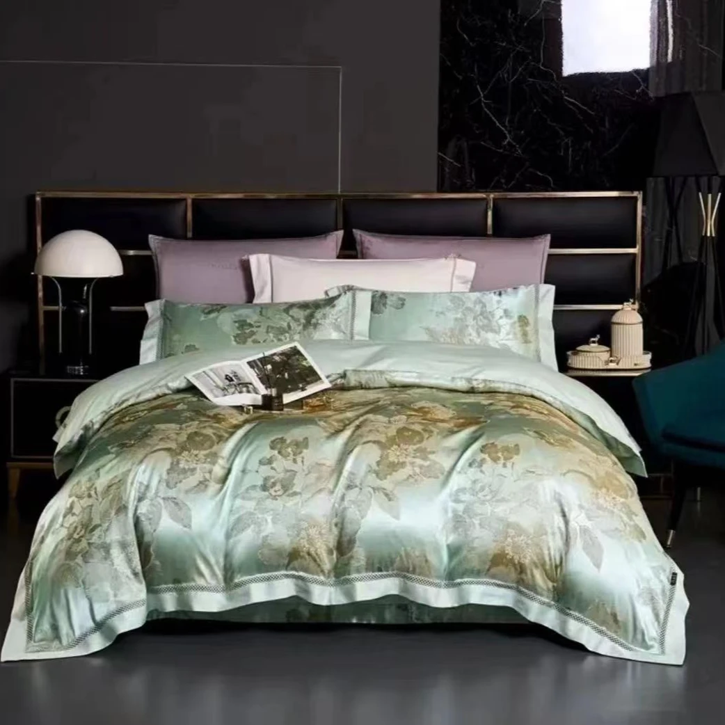 镜花水月-轻奢欧式色织提花重磅高精密私人定制四件套