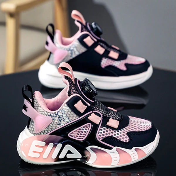 阿童木单网女童鞋子夏款款透气轻便女孩运动网鞋中大童儿童篮球鞋