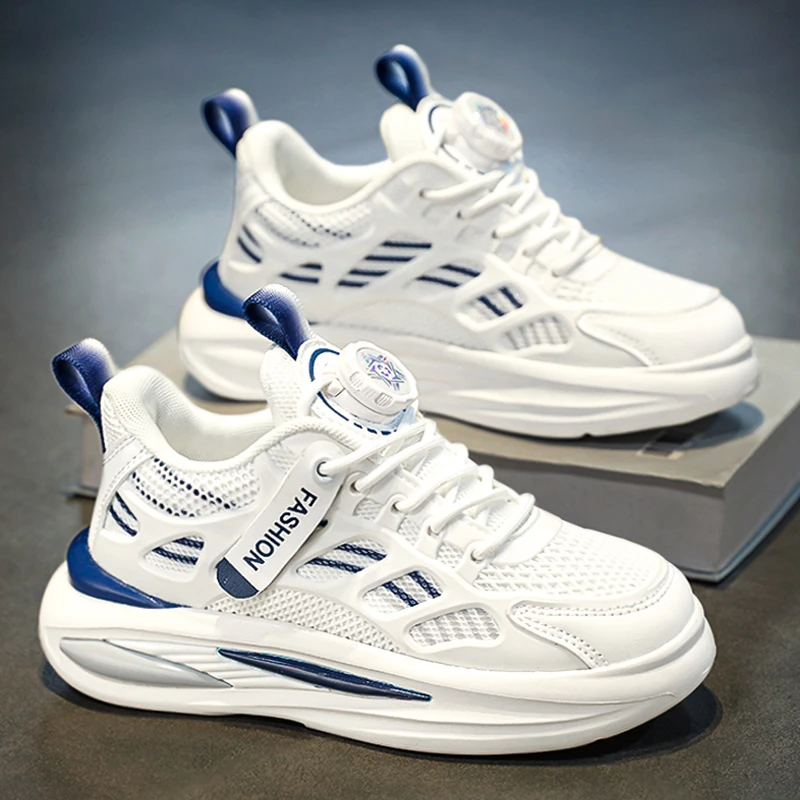 阿童木男童小白鞋春夏新款网面儿童鞋子男孩跑步老爹鞋透气运动鞋