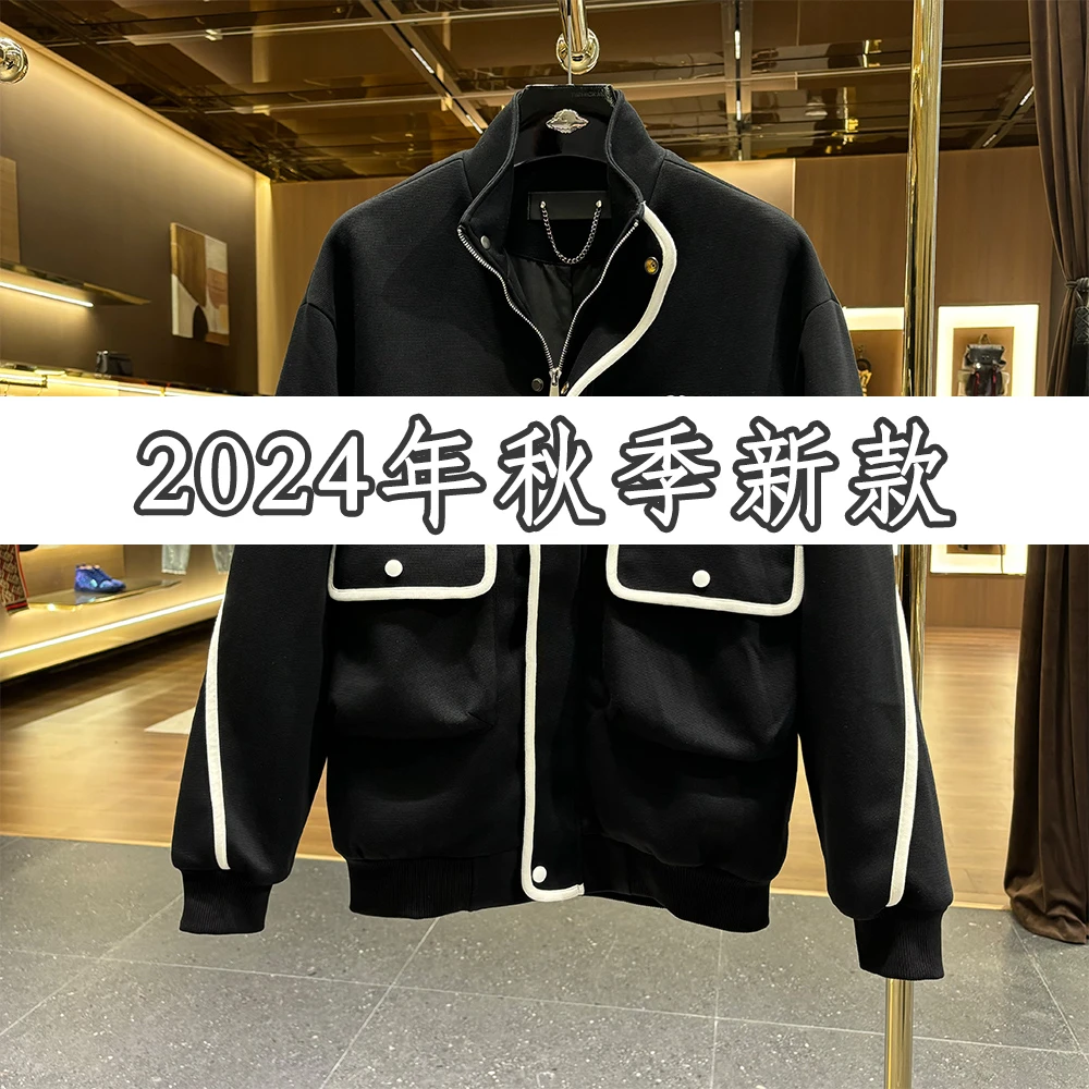 HEI BAI “秋季” 24年男士 黑白配色简约休闲小香风外套DX-W6011