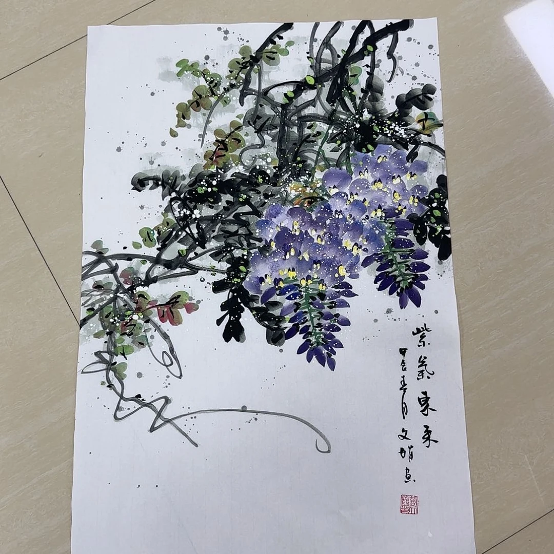 书法国画作品展示了一g