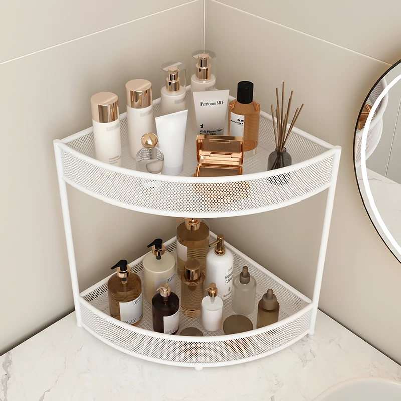 洗手台墙角置物架三角架洗漱台洗脸台化妆品收纳架卫生间转角架子