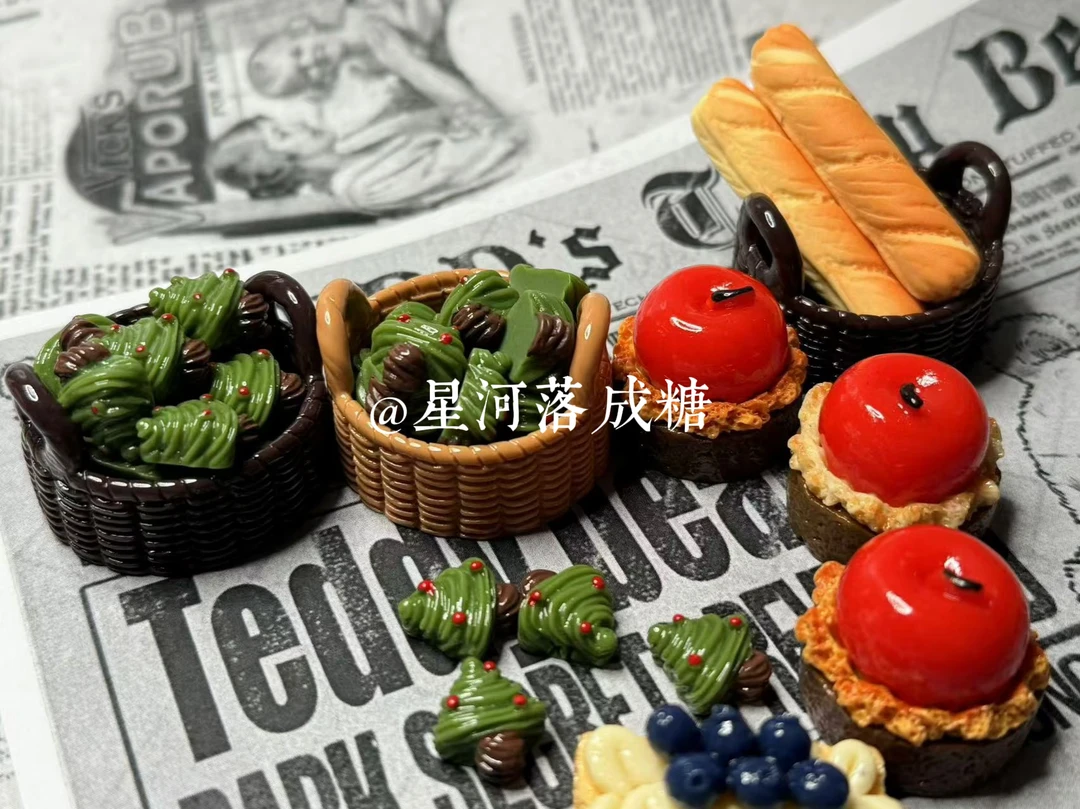 【喜乐的食玩世界】超迷你圣诞树·手绘版！Diy创意手工食玩摆件配件