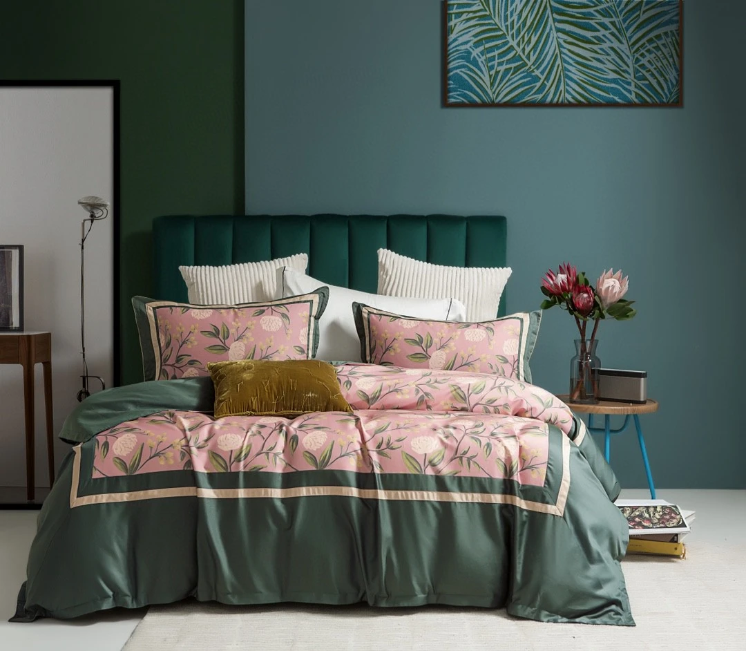 长绒棉数码印花轻奢四件套磨毛床上用品床单被罩被套