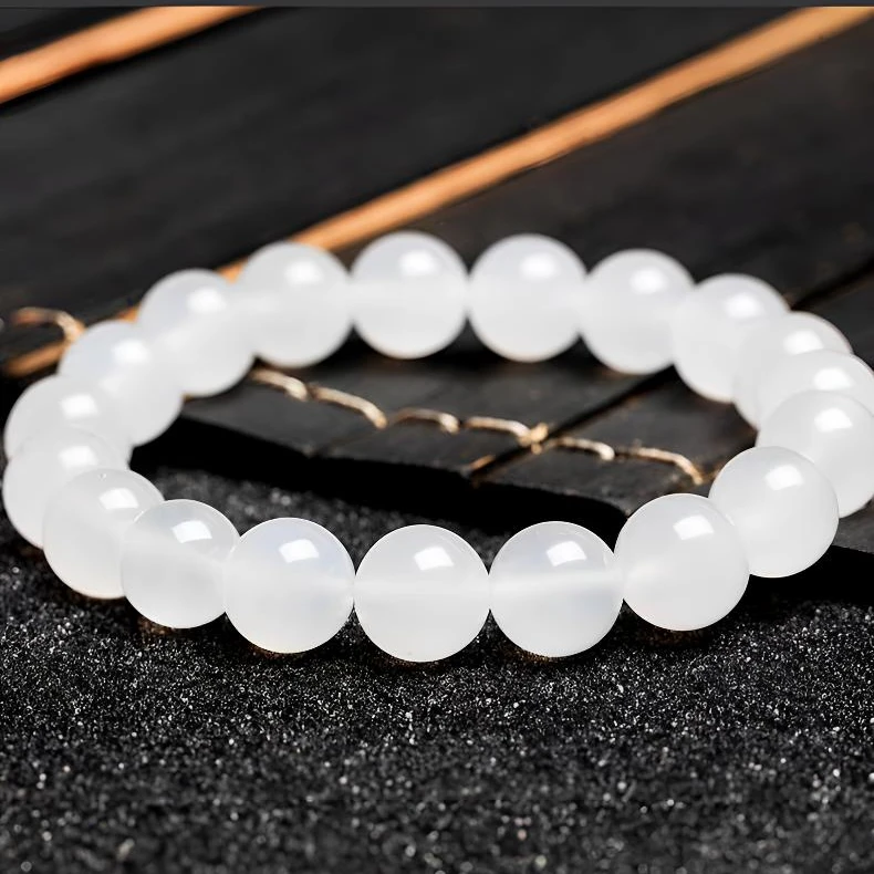 荔枝冻白手串简约百搭手链8mm
