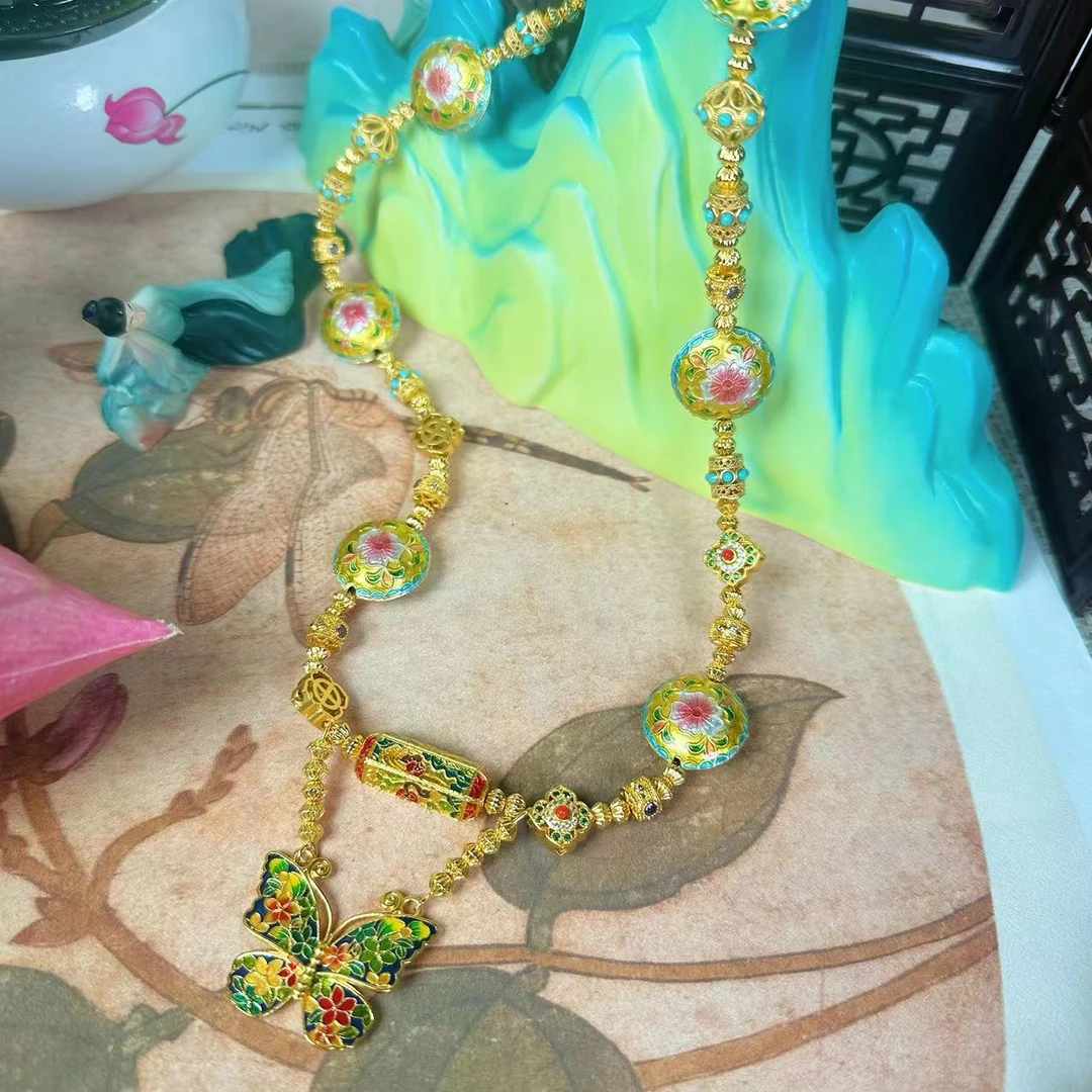 铜项链 国风项链【逐日蝶】百搭