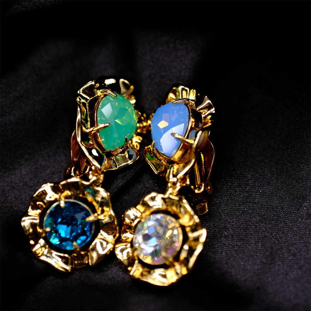 合金耳饰 鬼才【方炫彩耳夹】时尚精致耳钉复古法式气质