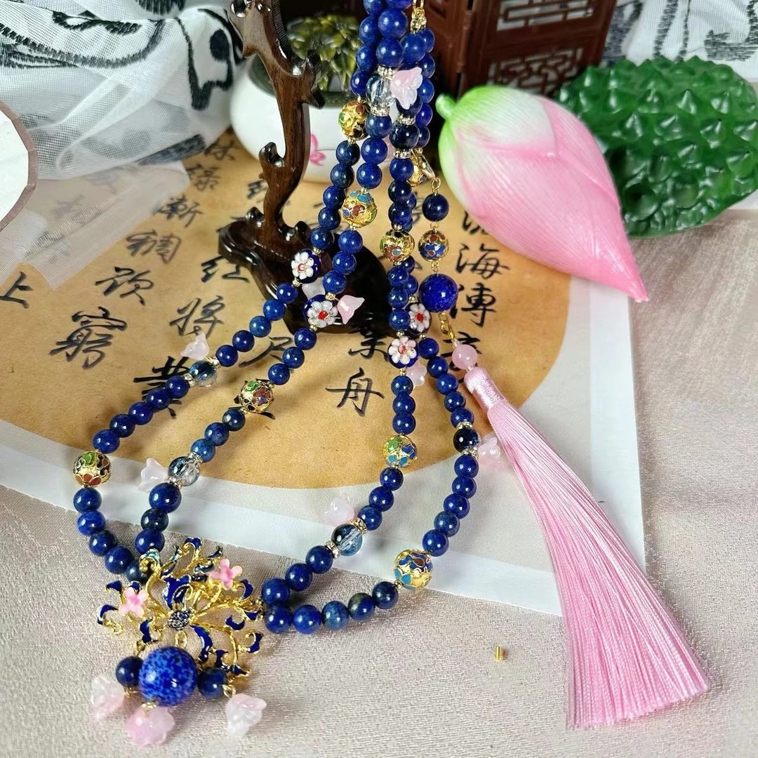铜项链 新中式国风项链【孔雀画屏】百搭项链套装