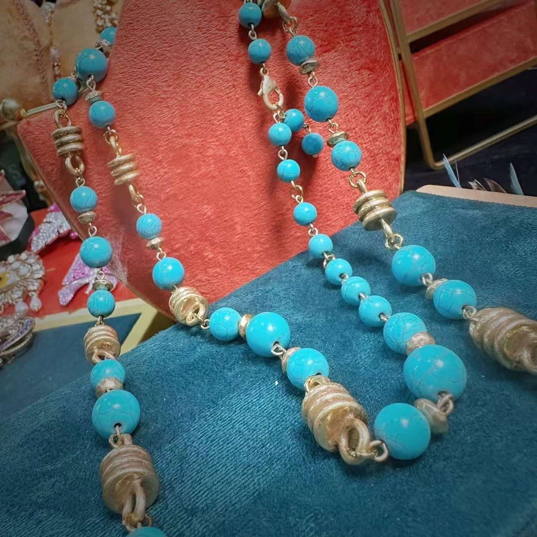 铜合金胸针 【木公长项链】中古vintage 轻奢时尚复古中古项链