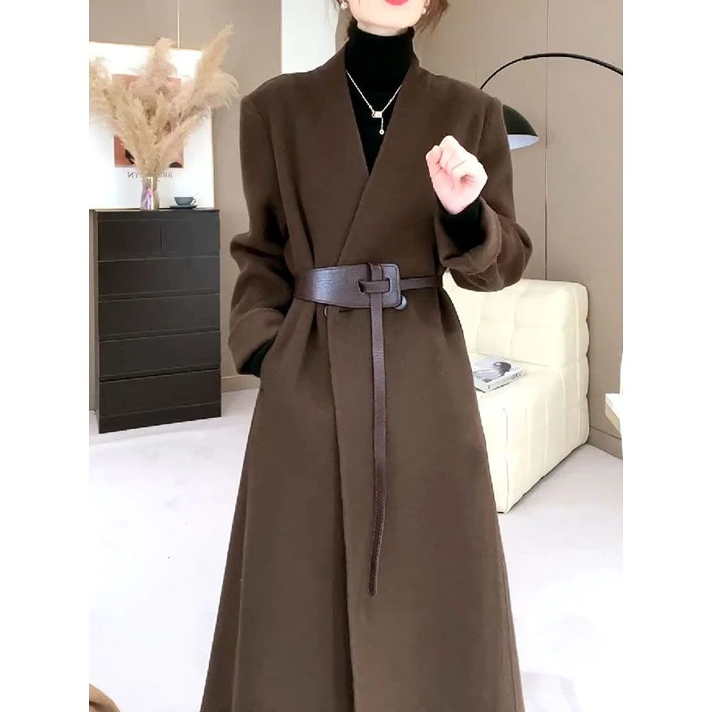 送腰带!美拉德法式时尚轻奢外套2025秋季新款防风抗寒保暖大衣潮