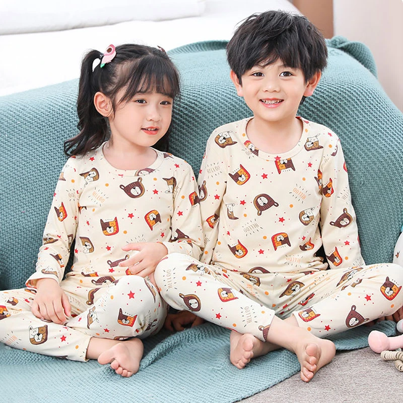儿童睡衣套装直播春秋男童女童宝宝居家服中大童小孩卡通家居服