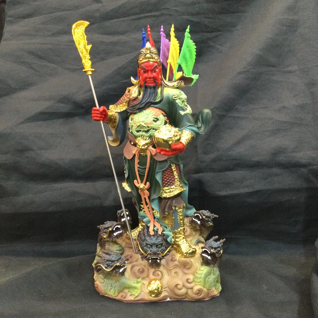 财神九龙关公摆件家用武财神客厅办公室关二爷公司店铺开业礼品